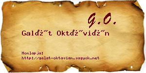 Galát Oktávián névjegykártya